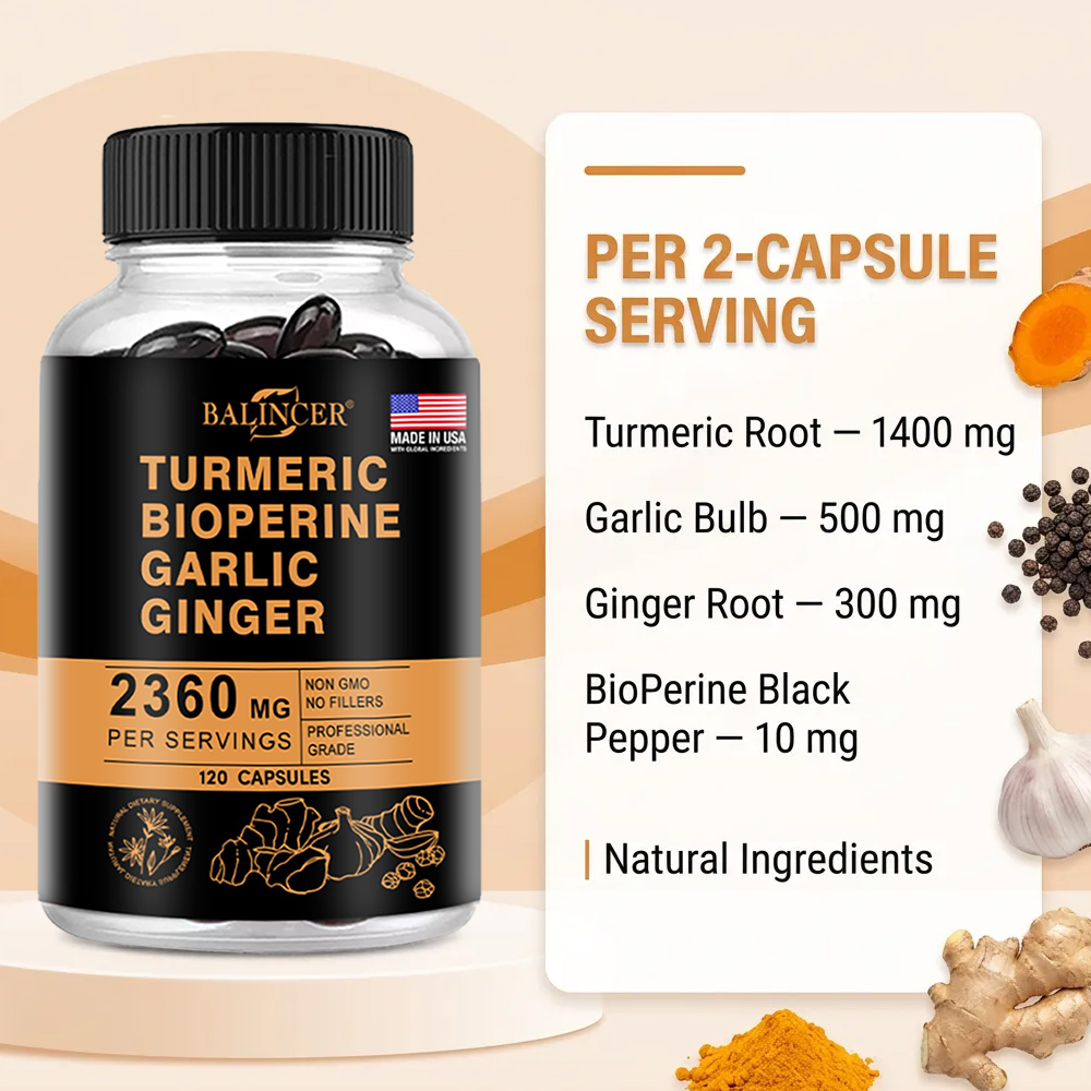 Turmeric Ginger Capsules 2360m - Turmeric Curcumin Capsule recension och pris