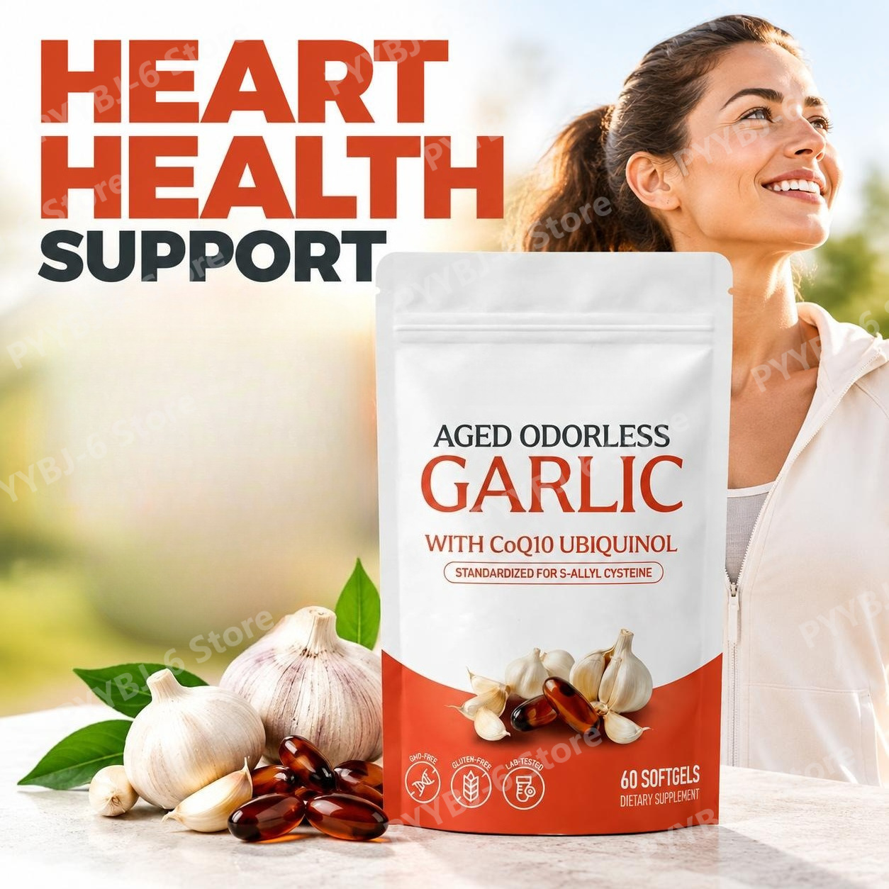 Aged Odorless Garlic Softgels  - Coq10 Ubiquinol Softgel recension och pris