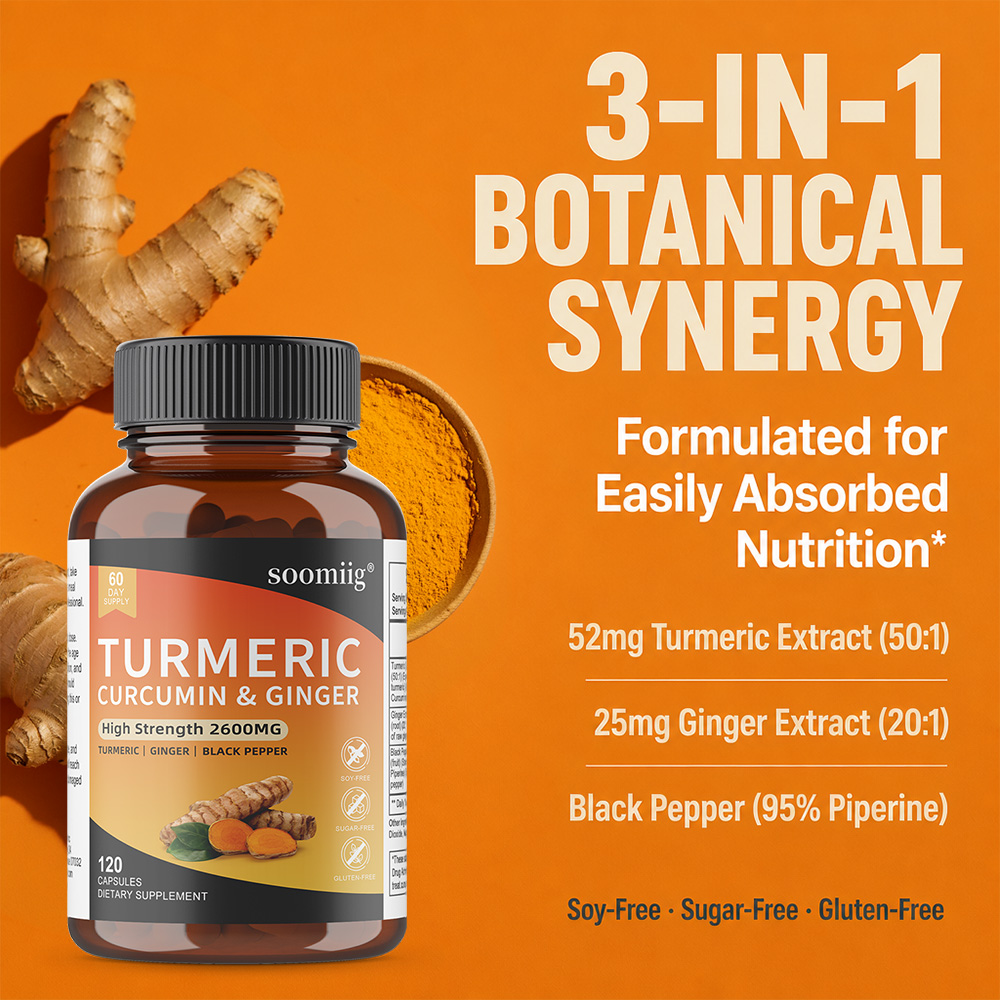 Turmeric Ginger & Black Pepper - Turmeric Curcumin Capsule recension och pris